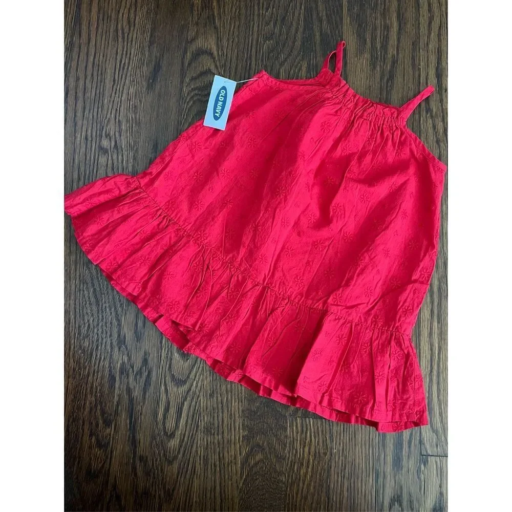 3/$30 NEW Old Navy Toddler Girls 12-18 Months Red Eyelet Dress
